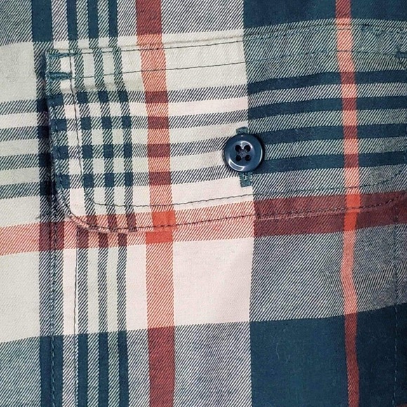 LL Bean Mens Button Down Shirt Blue Plaid Small Slim Fit Long Sleeve Lodge - Picture 6 of 10